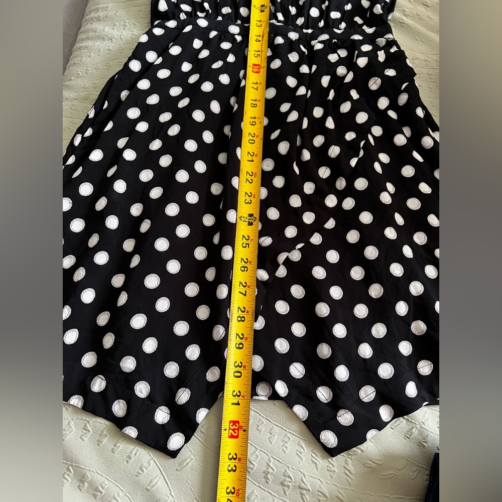 MAEVE ANTHROPOLOGIE Black White Polka Dot Halter Dress XSP - Picture 8 of 8